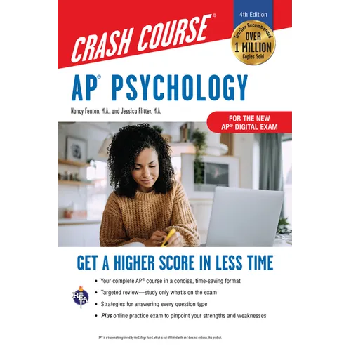 AP Psychology Crash Course, Book + Online: Get a Higher Score in Less Time
