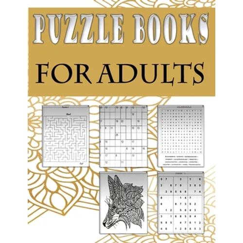 Puzzle books for adults: Fun and relaxing Activity Puzzle Book for Adults, Word search, Sudoku, mandala, Killer Sudoku and mazes 8,5