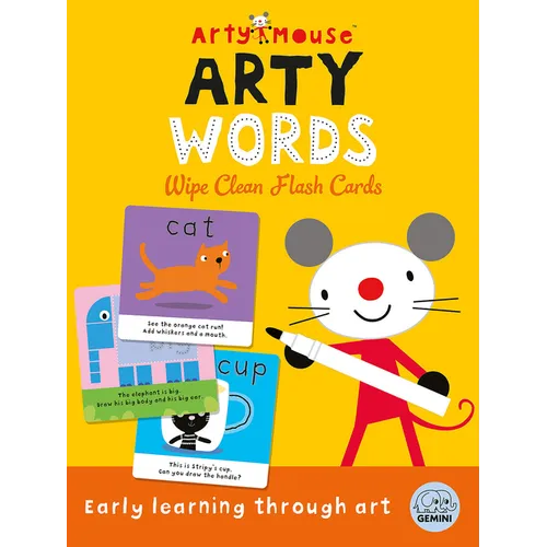 Arty Mouse Words Wipe Clean Flash Cards: Handwriting and Pen Control Practice for Preschool and Early Learners - Hardcover