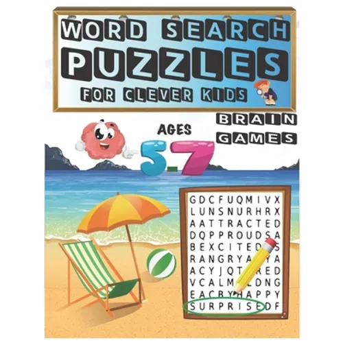 Word Search Puzzles For Clever Kids: Easy Word Search From Kindergarten To 1st grade level Ages 5-7 (8.5