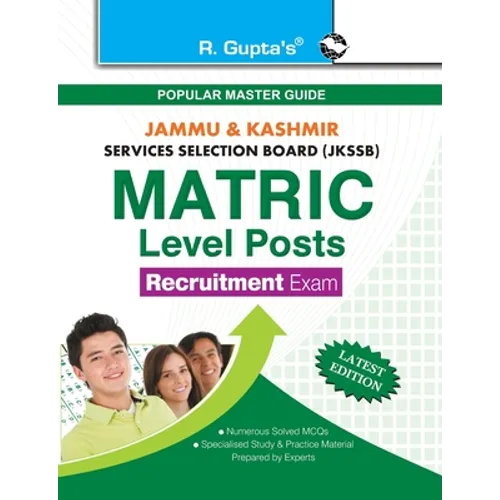 Jkssb: Matric Level Posts (MCQ) Written Test Guide - Paperback