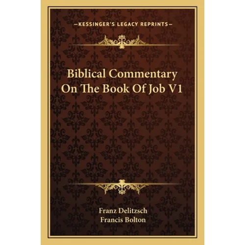 Biblical Commentary On The Book Of Job V1 - Paperback