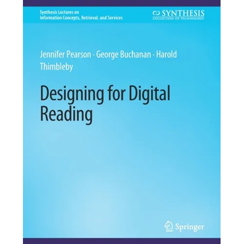 Designing for Digital Reading - Paperback