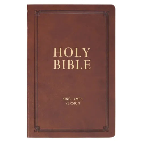 KJV Bible Gift Faux Leather, Brown - Paperback