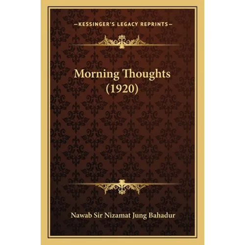 Morning Thoughts (1920) - Paperback