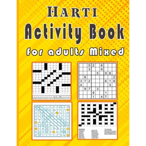 Harti Activity book for adults Mixed: Puzzle book mixed ! Soduko, word search, CodeWord and word Fill In / 8,5