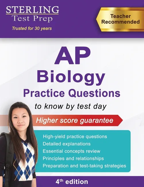 Sterling Test Prep AP Biology Practice Questions: High Yield AP Biology Questions - Paperback