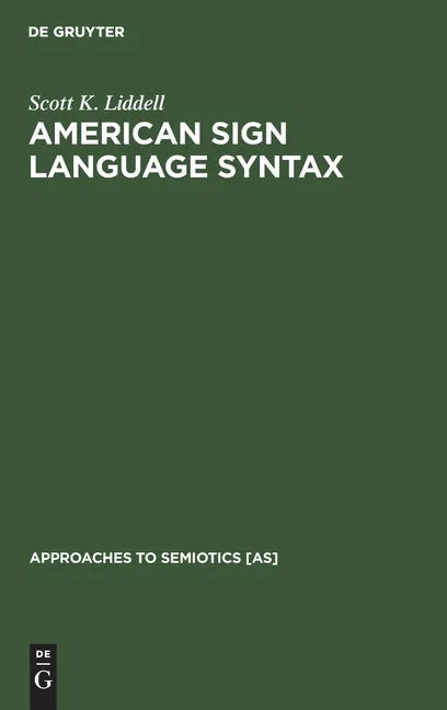 American Sign Language Syntax - Hardcover