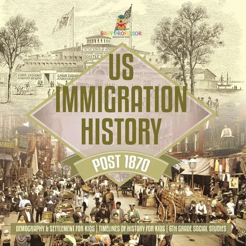 US Immigration History Post 1870 - Demography & Settlement for Kids Timelines of History for Kids 6th Grade Social Studies - Paperback