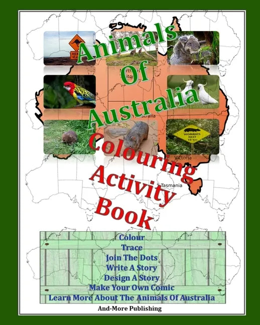 Animals Of Australia Colouring Activity Book: Paperback Edition 8