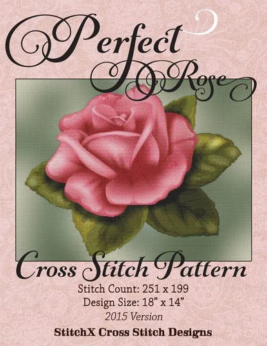 Perfect Rose Cross Stitch Pattern - Paperback