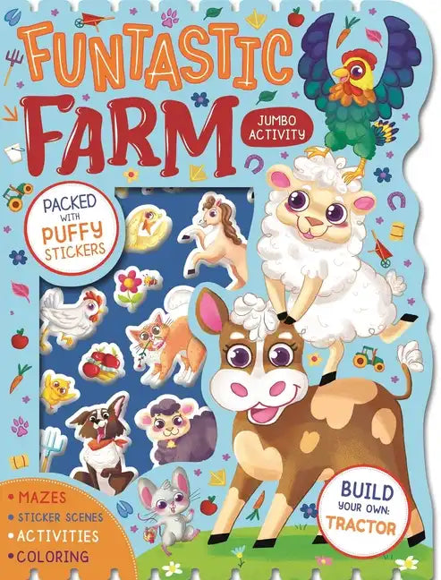 Funtastic Farm Jumbo Activity Book: Packed with Puffy Stickers, Activities, Coloring, and More! - Paperback