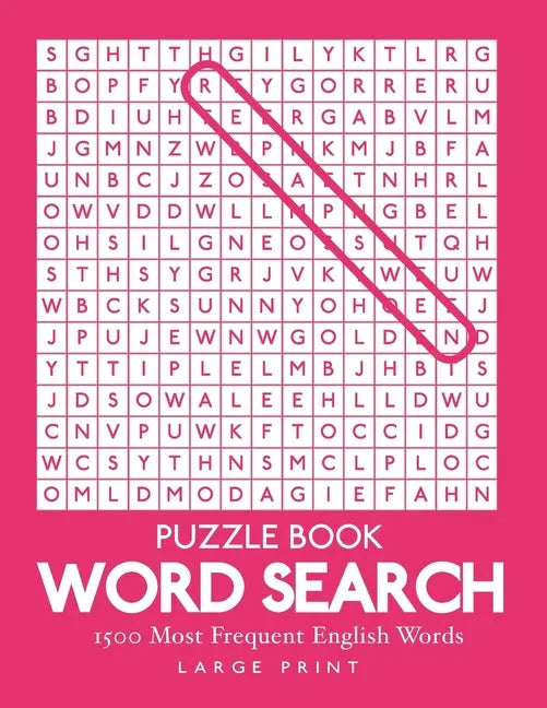 Word Search: 1500 Most Frequent English Words: Large Print Puzzle Book 8.5