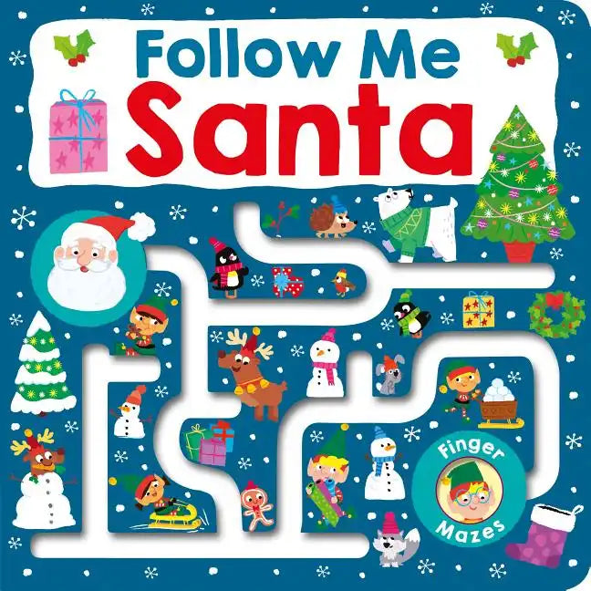Maze Book: Follow Me Santa - Board Book