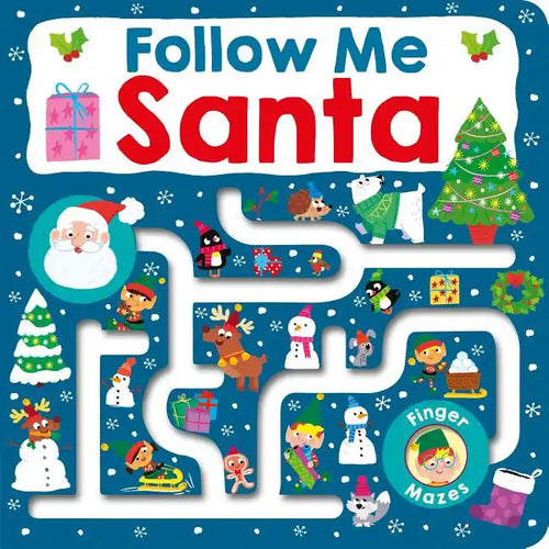 Maze Book: Follow Me Santa - Board Book