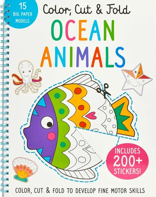 Color, Cut, and Fold: Ocean Animals - Paperback