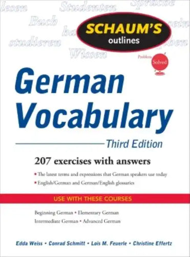 Schaum's Outline of German Vocabulary, 3ed - Paperback