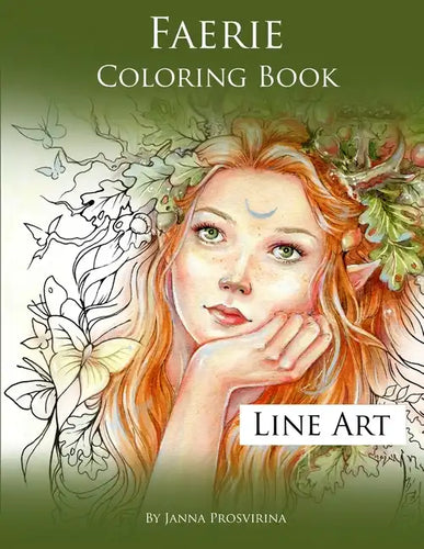 Faerie Coloring Book: Line Art - Paperback