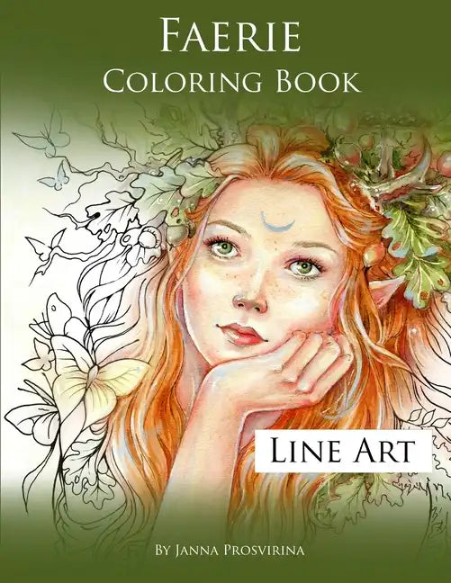 Faerie Coloring Book: Line Art - Paperback