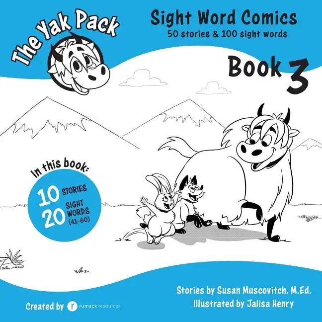 The Yak Pack: Sight Word Comics: Book 3: Comic Books to Practice Reading Dolch Sight Words (41-60) - Paperback