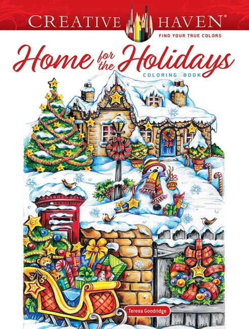 Creative Haven Home for the Holidays Coloring Book - Paperback