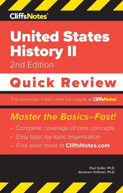 CliffsNotes United States History II: Quick Review - Paperback
