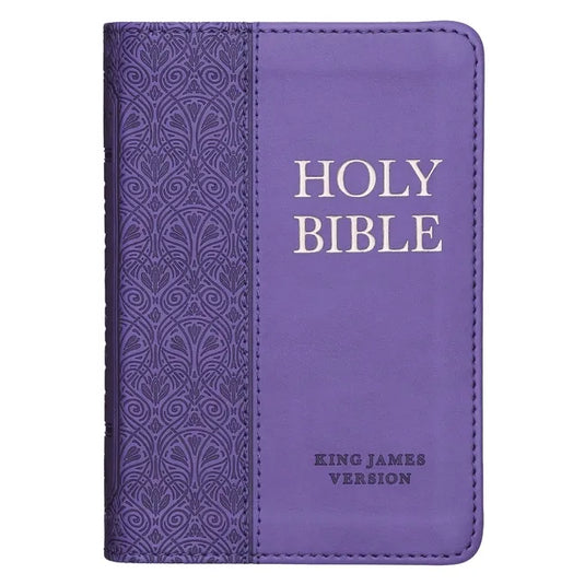 KJV Bible Mini Pocket Purple - Leather