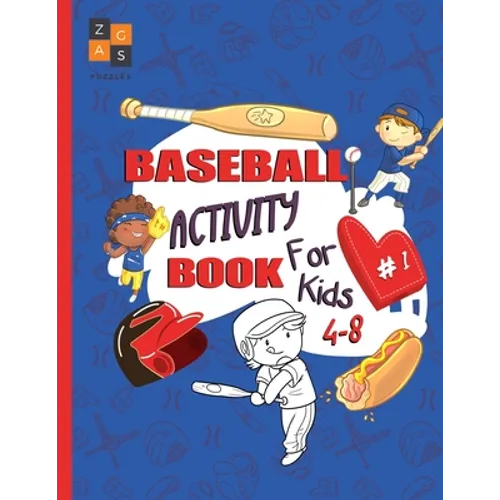 baseball activity book for kids 4-8: baseball gift for kids age 4 and up - Paperback