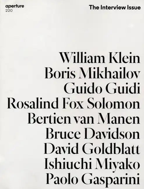 The Interview Issue: Aperture 220 - Paperback