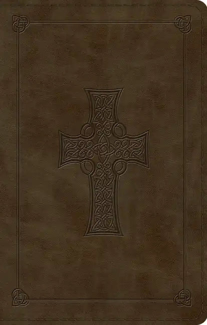 Large Print Value Thinline Bible-ESV-Cross Design - Imitation Leather