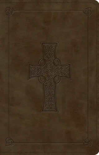 Large Print Value Thinline Bible-ESV-Cross Design - Imitation Leather