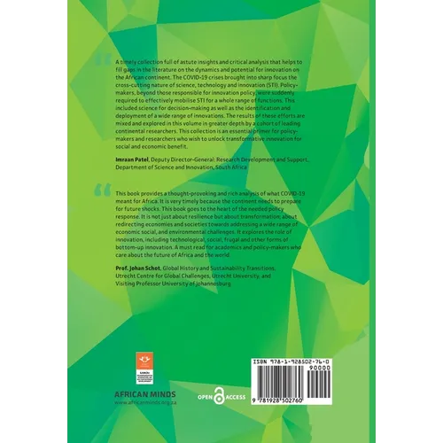 Transformative Innovation in Times of Change: Lessons for Africa from the 2020 Global Pandemic - Paperback