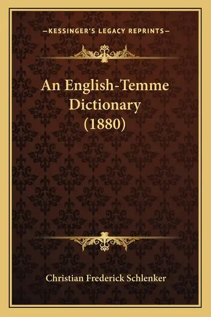 An English-Temme Dictionary (1880) - Paperback