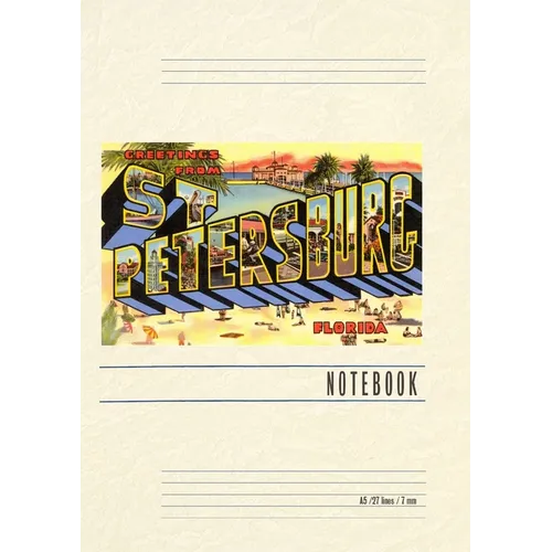 Vintage Lined Notebook Greetings from St. Petersburg, Florida - Paperback