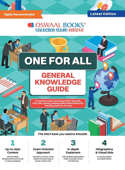 Oswaal One for all GK Guide English Medium (Latest Edition) For All Government Job Exams (UPSC, State PSC, PSUs, SSC, Banking, Railways RRB, Defence N - Paperback