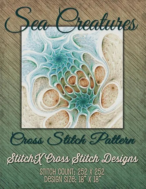 Sea Creatures Fractal Cross Stitch Pattern - Paperback