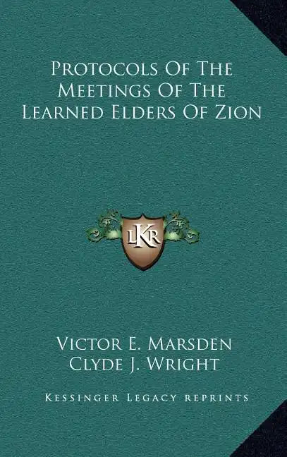 Protocols of the Meetings of the Learned Elders of Zion - Hardcover