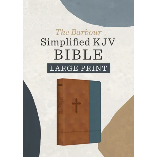 The Barbour Simplified Kjv--Large Print [Rust & Stone Cross] - Imitation Leather