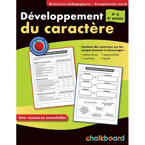 Developpement Du Caractere 4-6 - Paperback