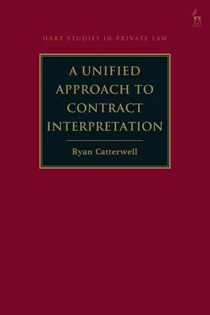 A Unified Approach to Contract Interpretation - Paperback