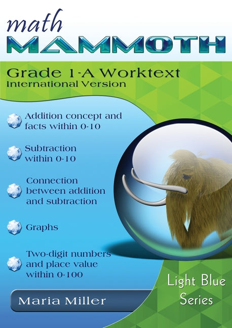 Math Mammoth Grade 1-A Worktext, International Version - Paperback