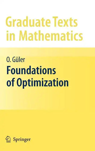Foundations of Optimization - Hardcover