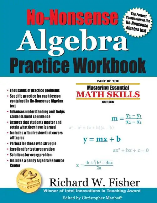 No-Nonsense Algebra Practice Workbook - Paperback