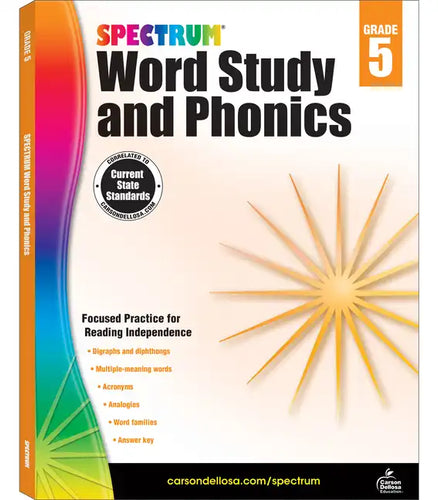 Spectrum Word Study and Phonics, Grade 5: Volume 84 - Paperback
