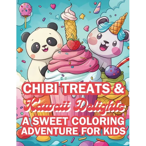Chibi Treats & Kawaii Delights A Sweet Coloring Adventure for Kids: Adorable Characters and Irresistible Sweets with 4 Illustrations per Page! - Paperback
