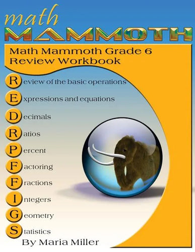 Math Mammoth Grade 6 Review Workbook - Paperback