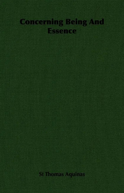 Concerning Being and Essence - Paperback