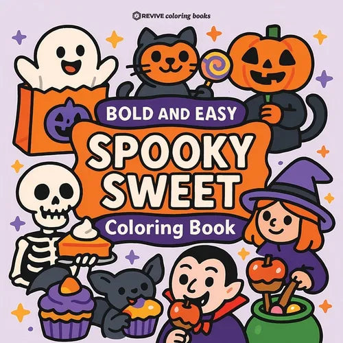 Bold & Easy Spooky Sweet Coloring Book: Fun and Festive Halloween Stress Relief Coloring - Paperback