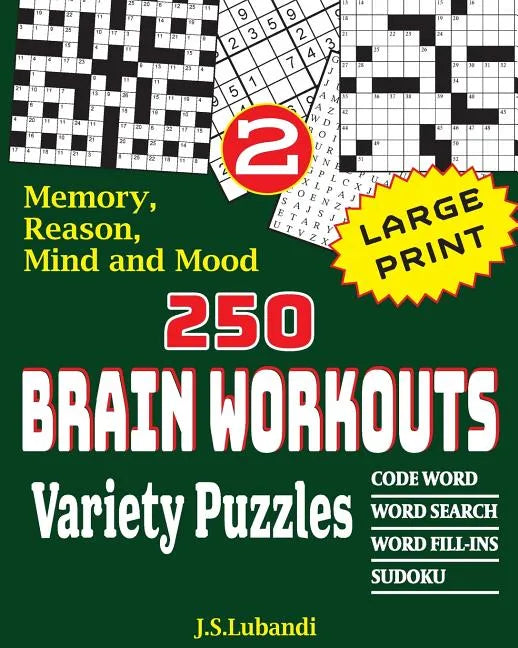 250 Brain Workouts Variety Puzzles - Paperback