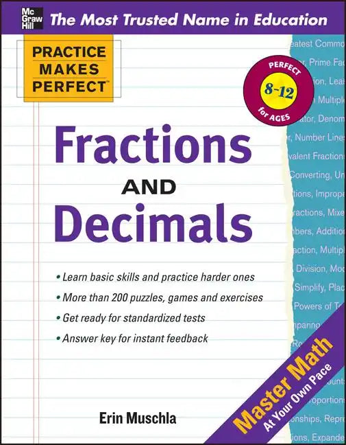 Practice Makes Perfect: Fractions, Decimals, and Percents - Paperback